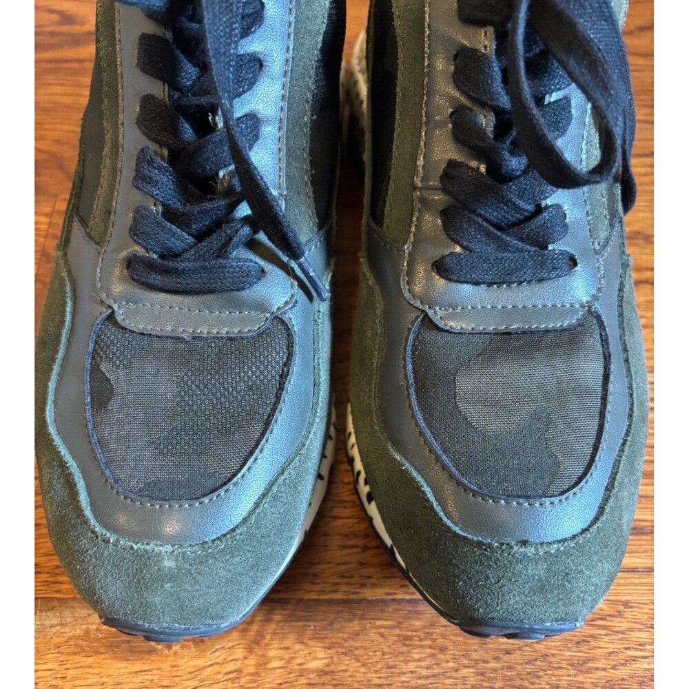 Steve Madden Women's Size 7 Bena Wedge Green Camo Sneakers - Picture 10 of 11